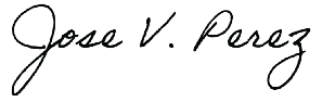 signature of Jose V Perez